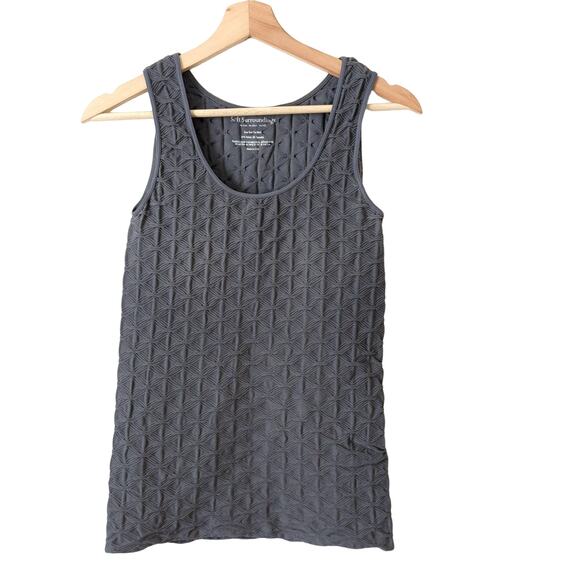 Soft Surroundings Seamless Long Lattice Gather Textures Gray Tank Top One Size - Picture 1 of 6